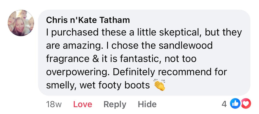 Customer comment screenshot