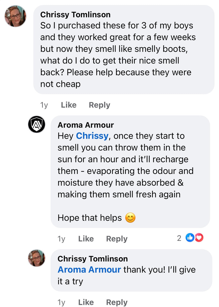 Customer comment screenshot