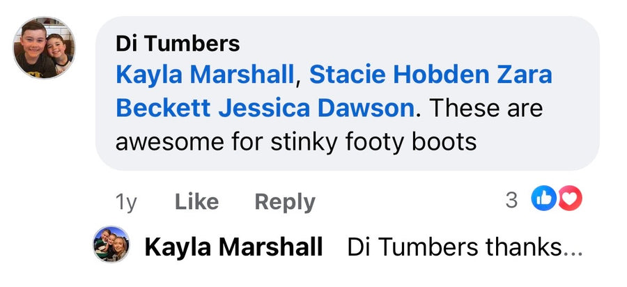 Customer comment screenshot